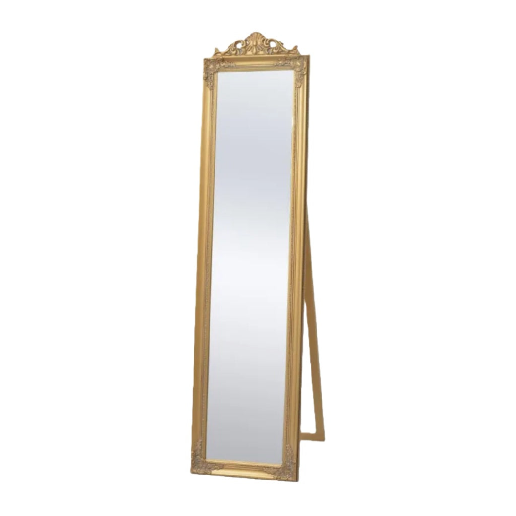 Espejo de Cuerpo Entero con Marco Dorado Ornado