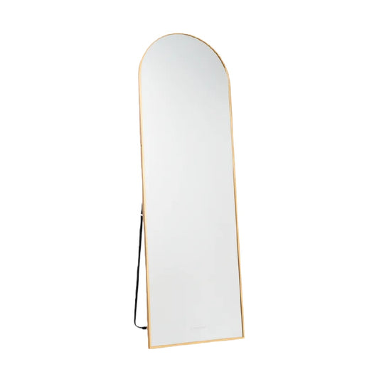 Espejo de Cuerpo Entero con Marco Dorado y Base